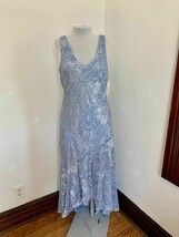 VTG 90s 2000 Y2k Alex Evenings Burnout Floral Silk Midi Bias Dress Slip NWT 12 - $70.13