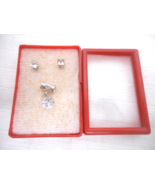 April Birthstone Pierced Earring &amp; Pendant Set Created w Cubic Zirconia ... - £11.79 GBP