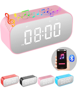 Alarm Clock with Bluetooth Speaker for Bedroom,Small Digital Clock with ... - €30,86 EUR
