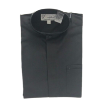 Valdise Boys Black Dress Shirt Banded Collar with Pocket Sizes 8 - 10 - £19.86 GBP