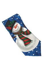 Vintage 1998 RM Ralph Marlin Big Snowman Christmas Holiday Novelty Silk Necktie - £16.61 GBP
