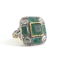 Authenticity Guarantee 
Antique Victorian Emerald Diamond Poison Vinaigr... - $5,995.00