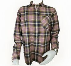 Ralph Lauren Denim &amp; Supply Western Boyfriend Shirt M Black Tan Plaid Co... - $15.34
