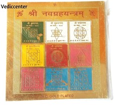 Navgrah Yantra Yantram Für Alle 9 Planeten Yantra Energetisiert - £6.61 GBP