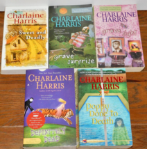 Charlaine Harris Book LOT 5 Prime Crime Mystery Def Dead Grave Sight Surprise++ - $15.83