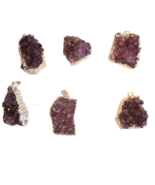 Amethest Crystal Jewelry Pendant For Necklace Purple Rough Stone Encased - $182.52 MXN