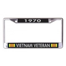 1970 VIETNAM VETERAN RIBBON CHROME LICENSE PLATE FRAME - $34.99