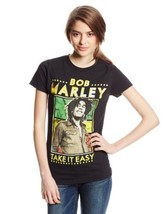Bob Marley Take It Easy Juniors T-Shirt, Black, Large - £16.80 GBP