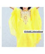 Yellow Georgette Kids Dress Moroccan Wedding Dubai Special Kaftan Ramada... - $1,348.78 MXN