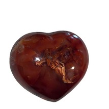 CARNELIAN Gemstone Agate Heart Polished Natural Stone Madagascar Brokenh... - £20.32 GBP