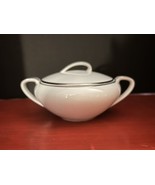 Vtg Noritake Silverdale Sugar Bowl w/ Lid - Platinum Trim (5594) MCM PO20 - $176.88 MXN