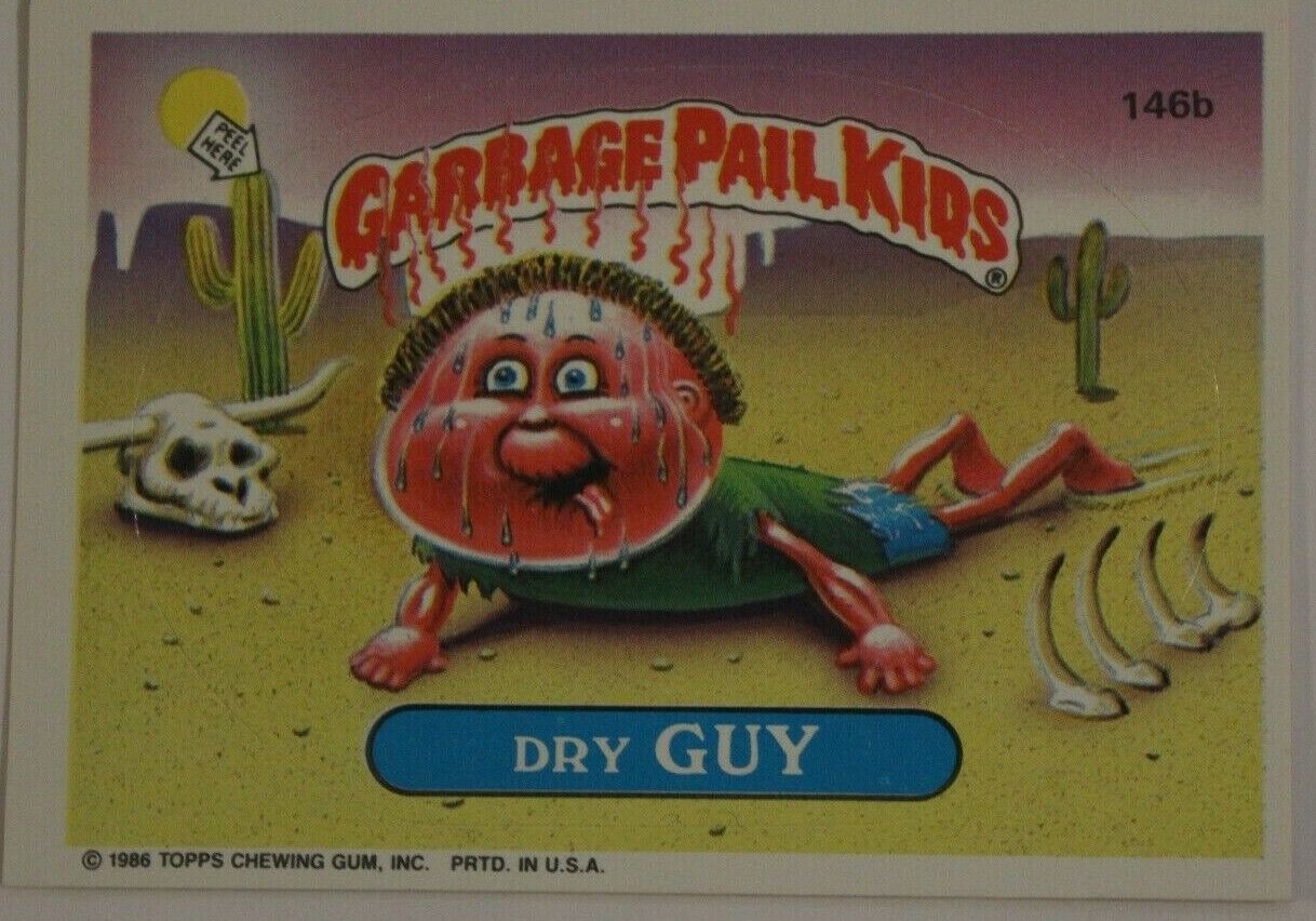 Primary image for Dry Guy Vintage Garbage Pail Kids 146B Trading Card 1986