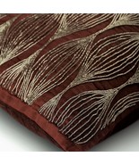 Red Throw Pillow Covers 16&quot;x16&quot; Velvet, Golden Sitar - $856.25 MXN+