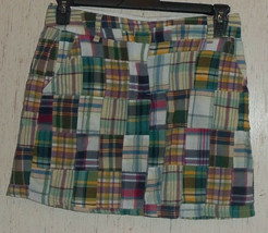 Excellent Womens J. Crew Madras Plaid Skirt Size 4 - £25.59 GBP