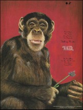 The Talking Heads 1988 Naked record album advertisement Chimpanzee ad print - $4.23