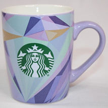 Starbucks Purple Geometric Ceramic Mug 10 oz Coffee Tea Cup Mug Starbuck... - £8.13 GBP