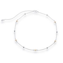 Sterling Silver Small Freshwater Pearls and Beads by the Yard Choker - $873.79 MXN