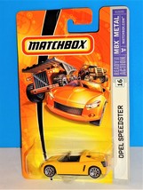 Matchbox 2006 MBX Metal #16 Opel Speedster Yellow-Orange w/ Black Interior - £4.64 GBP