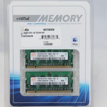 Memory Mac Compatible Crucial 2X 1GB 2Rx16 PC3-8500S Notebook - $11.75