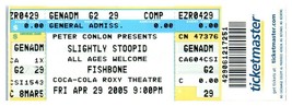 Billet De Concert Fishbone 29 Avril 2005 Atlanta Géorgie Non Déchiré - $29.68