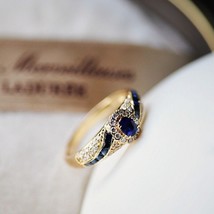 Noble Luxury Woman Fashion Blue Rings Anniversary Birthday Party Ring Princess S - $12.29