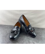Johnston &amp; Murphy Cellini Men Shoes Black 8.5M Patent Croc Emboss Tassel... - $638.02 MXN