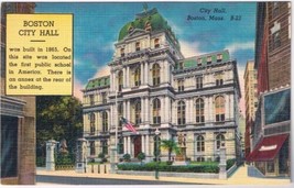 Postcard City Hall School Street Boston Massachusetts - $2.75