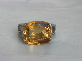 AAA QUALITY natural golden  topaz men ring in 925 sterling solid silver - £147.84 GBP