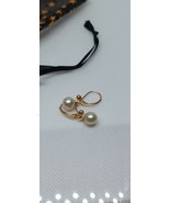 14 Karat Yellow Gold 8mm Pearl Dangle Drop Lever Back Earrings 14K J4211EY - €212,36 EUR