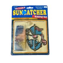 VTG Carousel Horse Suncatcher Baking Kit You Create It Darice Toy Crafts... - $7.71