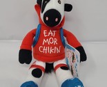 Chik-Fil-A Cow 9&quot; Plush Summer Traveller Hiker Red Hoodie &quot;Eat Mor Chiki... - $13.81