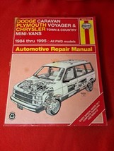 Haynes Repair Manual 1984-1995 Dodge Caravan Plymouth Voyager Town Country Vans - $15.88