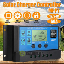 60A Mppt Dual Usb Solar Panel Battery Auto Regulator Charge Controller 1... - $37.99