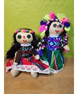 Vintage Original Mexican LELE DOLL Handmade Traditional Rag Dolls Posabl... - $38.30