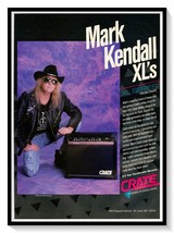 Crate XL Series Amps Mark Kendall Print Ad Vintage 1989 Magazine Advertisement - £7.63 GBP