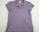 Lacoste Polo Size 40 Lavender Short Sleeve  Medium - $15.83