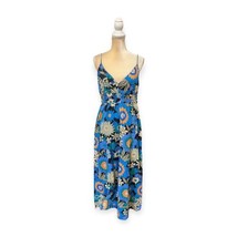 Rails Justine Midi Dress Size L Large Blue Azul Wildflower Print Floral - £79.12 GBP