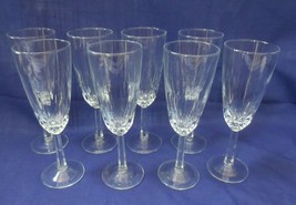 Set of 8 Cristal d&#39; Arques Diamant Crystal Champagne Flutes Glasses - $60.00