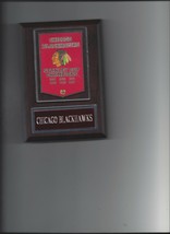 CHICAGO BLACKHAWKS STANLEY CUP PLAQUE CHAMPIONS CHAMPS HOCKEY NHL - $4.94