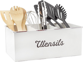 Auldhome Large Enamelware Utensil Holder, White Farmhouse Cooking Caddy ... - €38,24 EUR