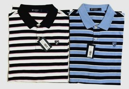 Lot of 2 Cremieux Men&#39;s Classic Stripe Short Sleeve Polo Shirts Multi Color XL - £46.38 GBP