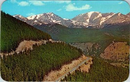 Rocky Mt Park CO Mummy Range &amp; Switchbacks Trail Ridge Road Vintage Postcard - £3.13 GBP
