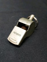 ANTIQUE Sports Police Whistle Marked REFEREE With Cork Ball Inside - $192.39 MXN