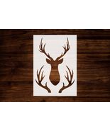 Hunting Buck Head Rack Deer Stencil, Reusable &amp; Sturdy, 8.5&quot; x 11&quot;, Cust... - $21.43 CAD