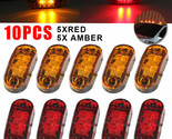 10Pcs Marker Lights 2.5&quot; Led Truck Trailer Oval Clearance Side Light Amb... - £26.85 GBP
