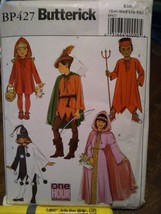 Butterick Kids Costume Pattern S-XL Red Robin Hood Jester Devil Cape Cloak BP427 - £3.38 GBP