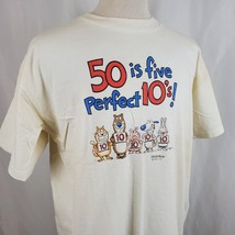 Vintage Shoebox Novelty 50th Birthday T-Shirt XL White &quot;50 is Five Perfe... - $17.99