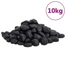 Polished Pebbles 10 kg Black 2-5 cm - £16.89 GBP