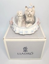 Lladro Figurine Our Cozy Home #6469 Retired Porcelain Yorshires Terrier in Box - £368.83 GBP
