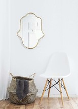 Moroccan Handmade mirror, Irregular Brass mirror, Gold - £79.92 GBP